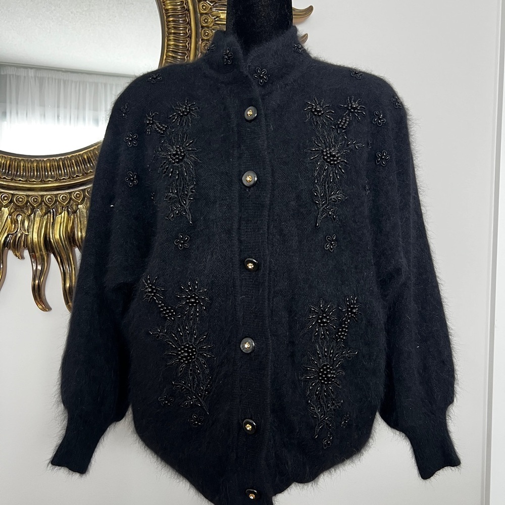Belldini Black Angora Blend Cardigan
